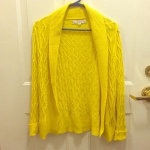 Bright yellow Loft sweater